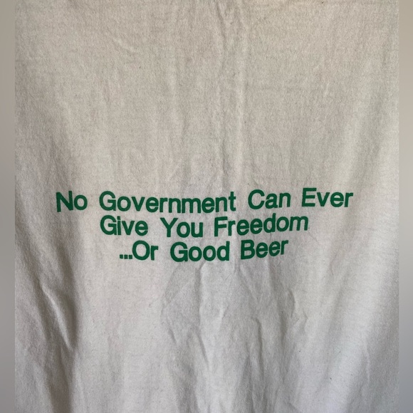 Anarchy Ale Brewing White Graphic T-Shirt Thrashed Vintage FruitLoom USA XL - Picture 8 of 8